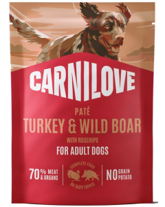 Carnilove Pate Turkey & Wild Boar märgtoit koertele 300g