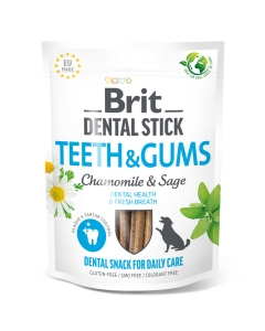 Brit Dental Stick Teeth & Gums närimispulgad koertele 7tk 251g